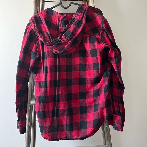 TNA | Iconic Red Plaid Button Down Shirt | Boyfriend Fit - Picture 8 of 8
